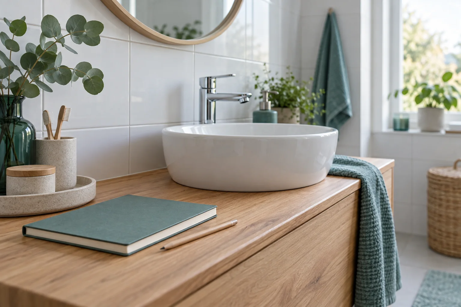 VVS-arbete – AI-genererad illustration av projektets bostadsmiljö.